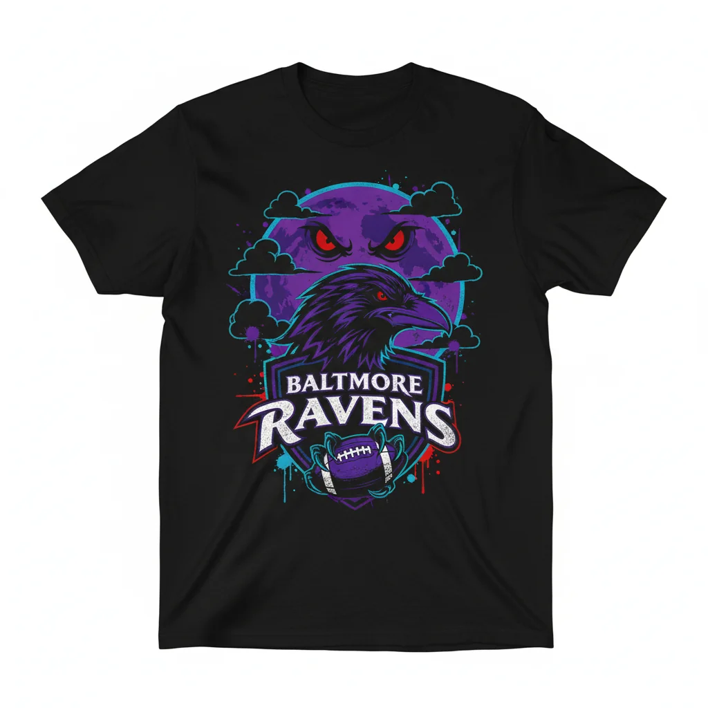 Baltimore Ravens "Darkness Falls" Football Fan T-Shirt