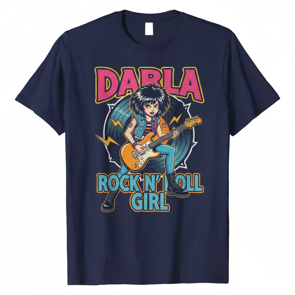 Darla Rock n Roll Girl Premium Essential T-Shirt - Fade-Resistant & Perfect Fit
