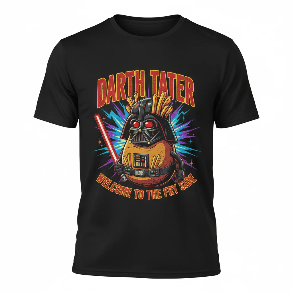Darth Tater Welcome to The Fry Side Active T-Shirt – Star Wars Potato Pun Tee