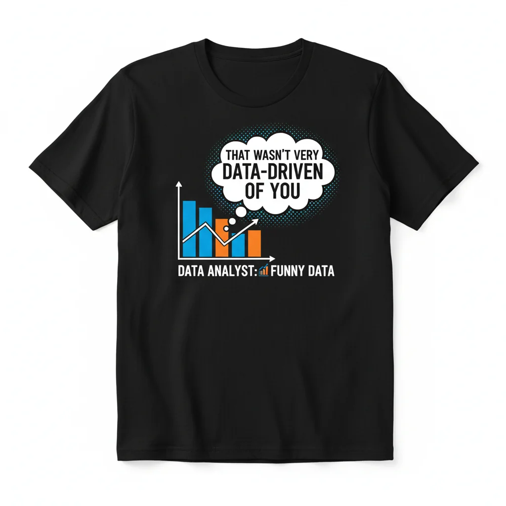 Data Analyst Funny T-Shirt: 'Not Very Data-Driven' Essential Tee