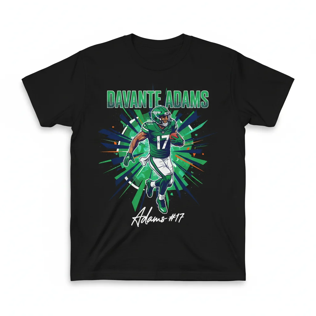 Davante Adams New York Jets #17 Signature T-Shirt - Official Football Fan Apparel