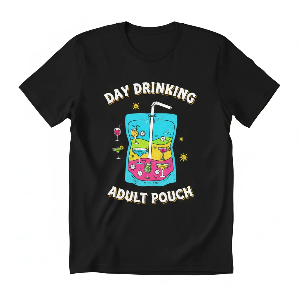 Day Drinking Capri-Sun Shirt - Funny Retro Beverage Tee