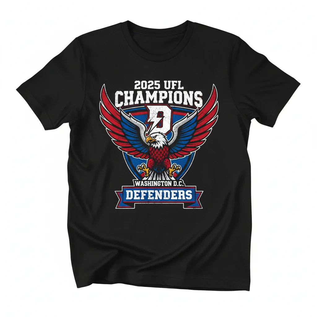 DC Defenders '25 Champions Tee – UFL Streetwear Essential
