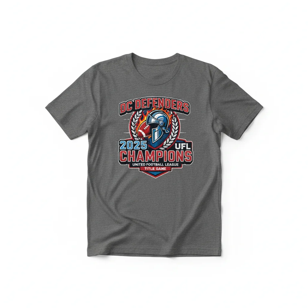 DC Defenders 2025 UFL Championship Shirt | Durable, Pre-Shrunk & Vibrant