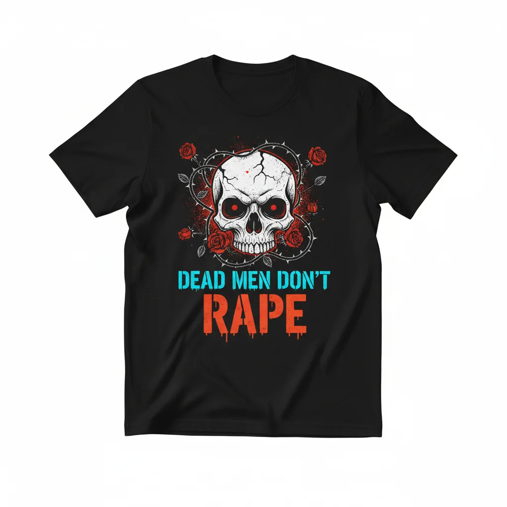 Camiseta 'Dead Men Don't Rape' – Conciencia Social – 100% Algodón Anillado