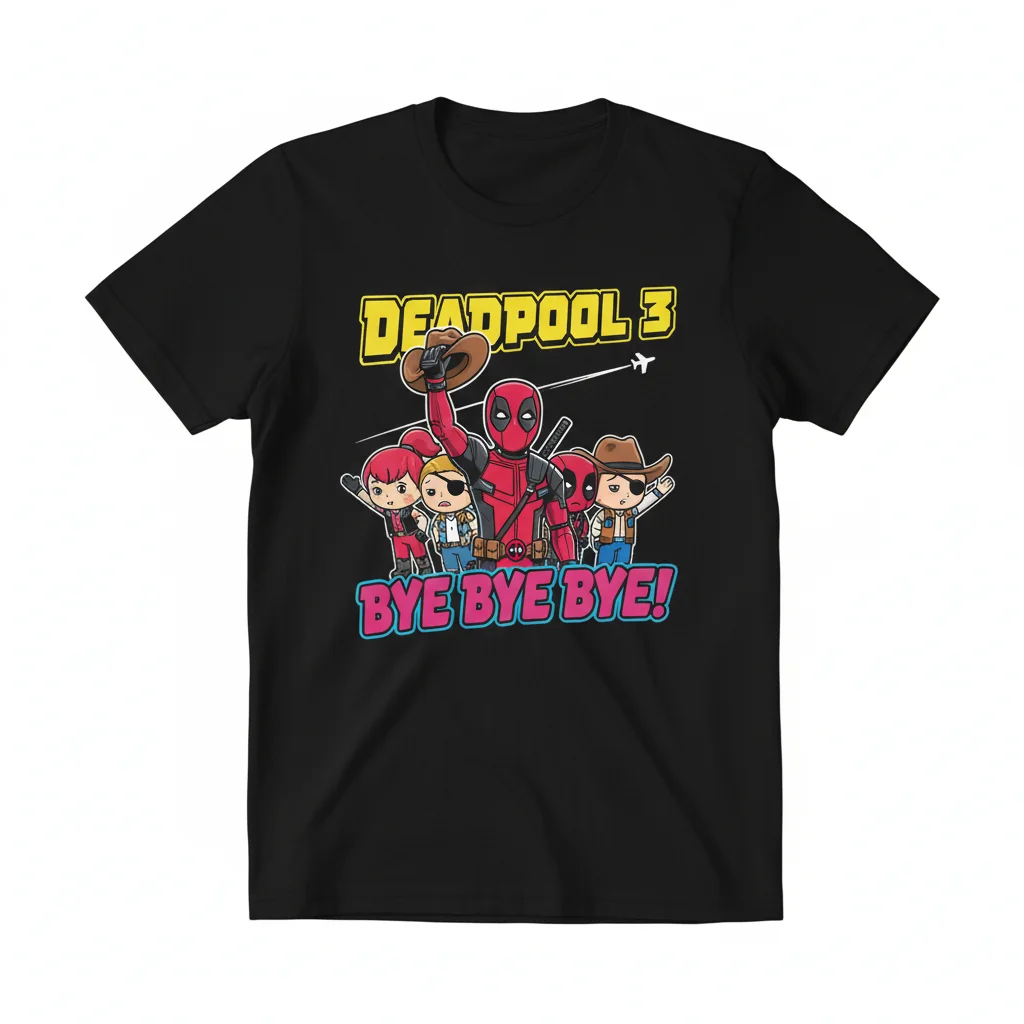 Deadpool 3 Wade Wilson: Bye Bye Bye - A Hero's Farewell Tee