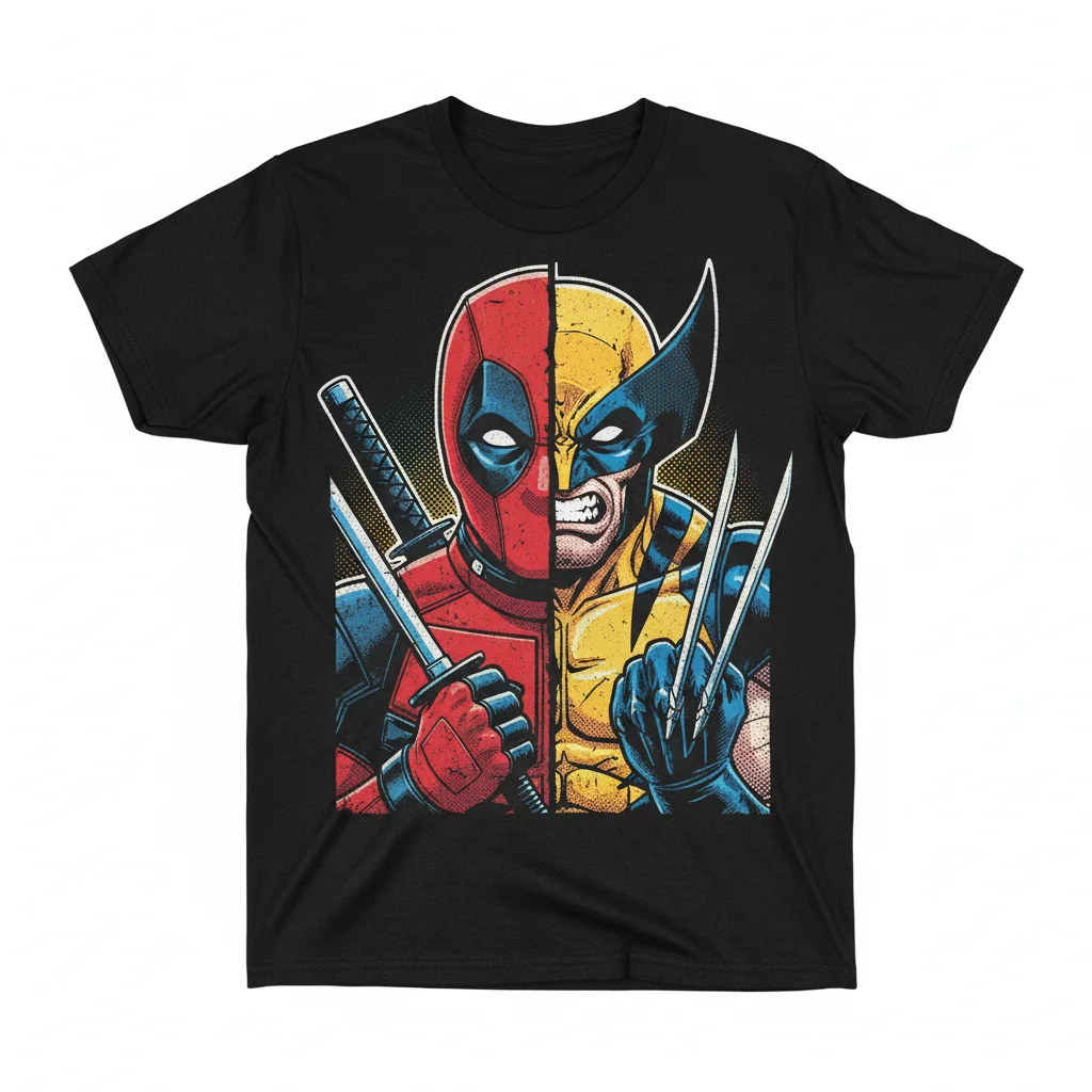 Deadpool & Wolverine Mutant Fusion: Ultra-Durable, Fade-Resistant Tee