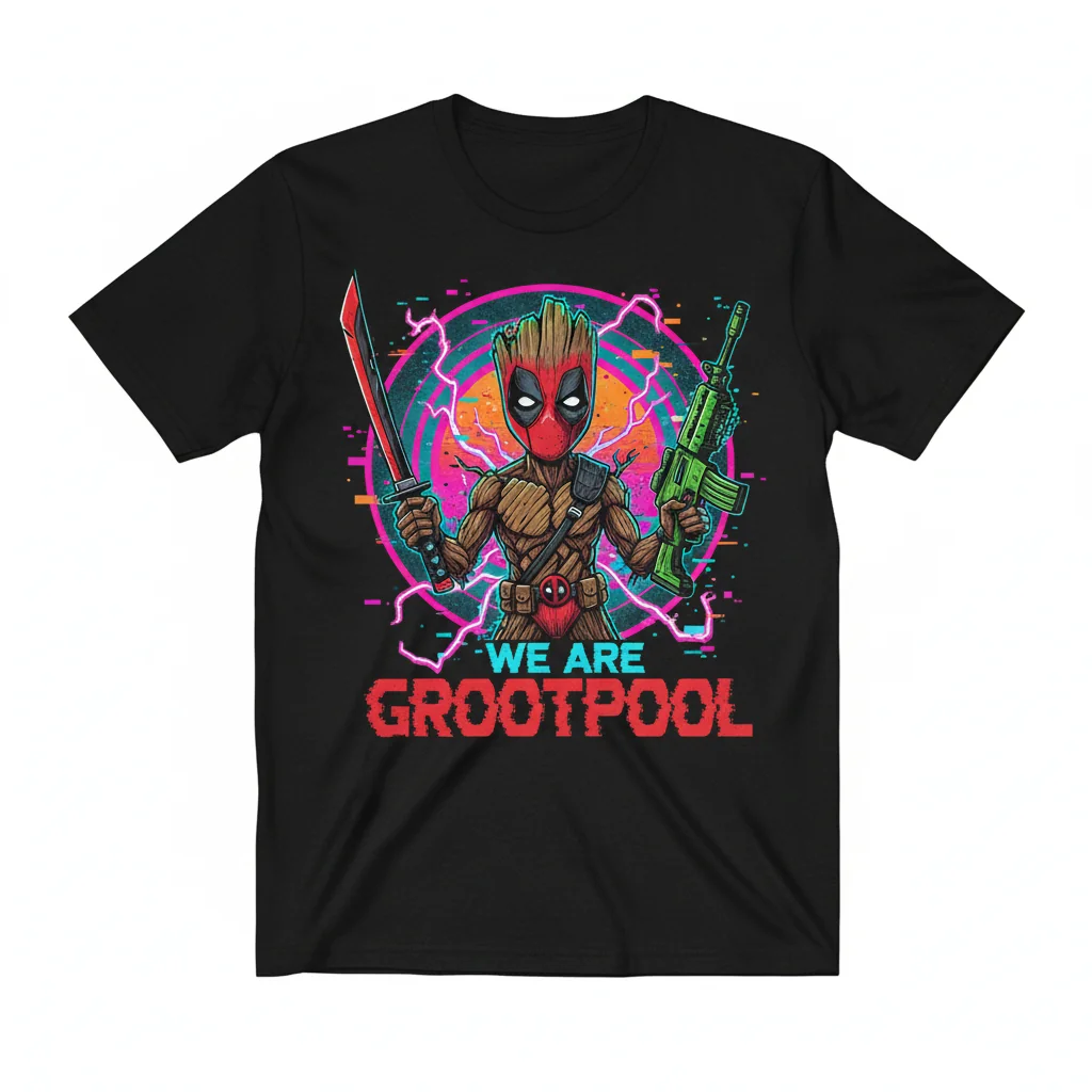 Deadpool x Groot Grootpool Shirt - Official Marvel Mashup Tee