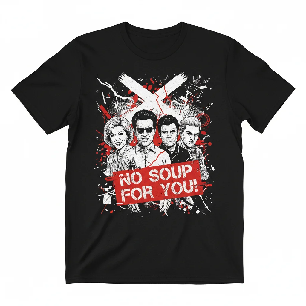 Death Grips Seinfeld Parody T-Shirt | Retro 90s TV Show Mashup Graphic Tee