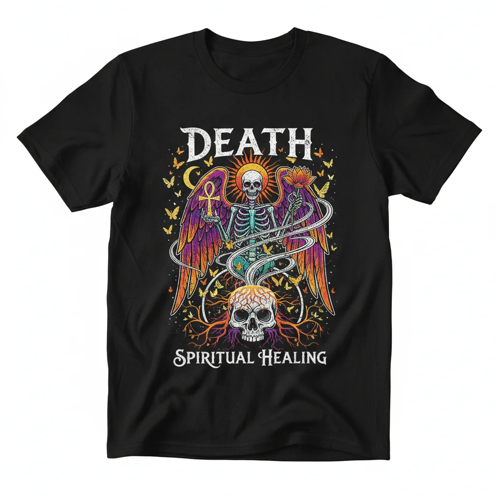 Death Spiritual Healing Vintage Distressed Essential T-Shirt – Unrivaled Durability & Comfort