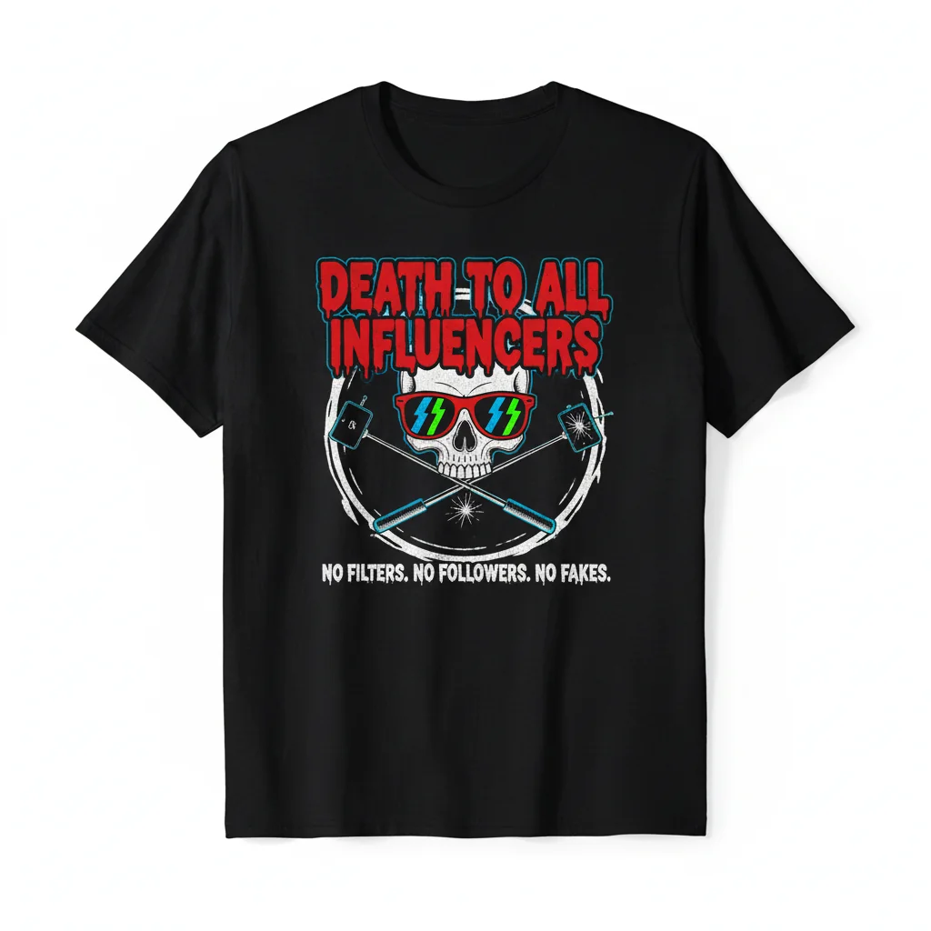 Death to All Influencers Essential T-Shirt – Anti-Influencer Tee
