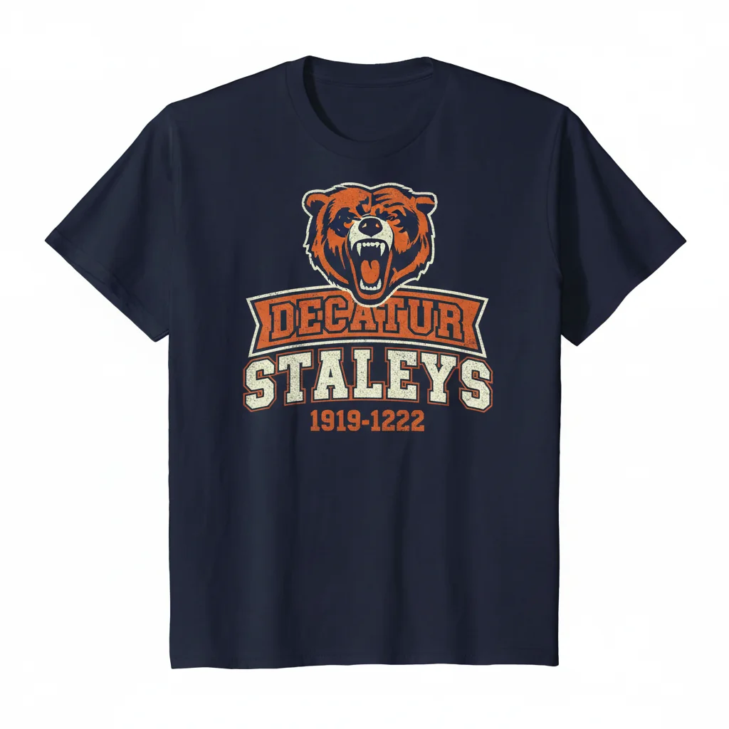 Decatur Staleys Distressed Logo T-Shirt - Vintage Football Heritage, Modern Comfort