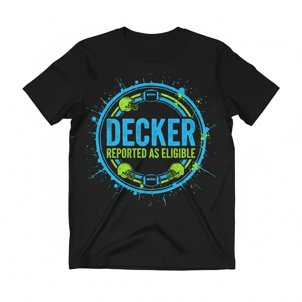 Decker Eligible American Football Game Sports Essential T-Shirt - Premium Cotton Tee