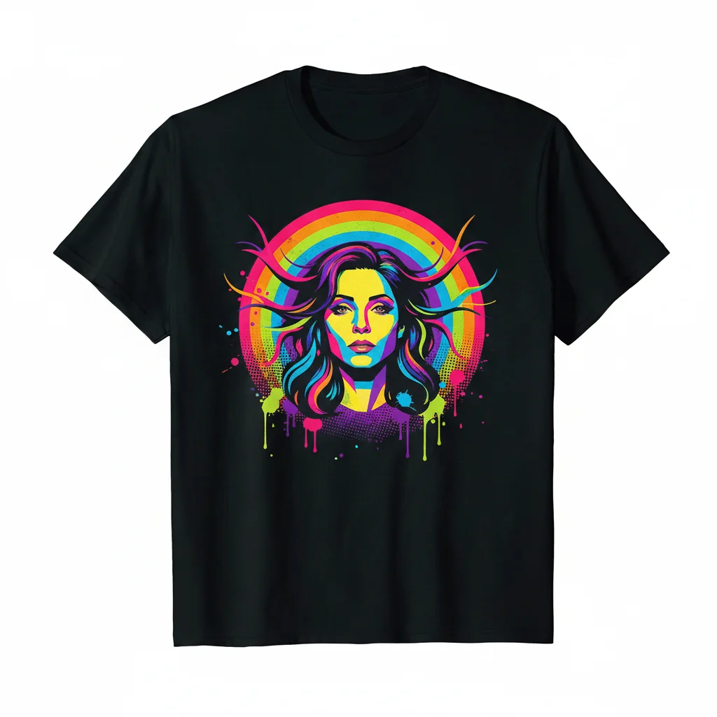 Dee Roscioli Star Rainbow Painted Portrait Essential T-Shirt: Unmatched Comfort & Lasting Style