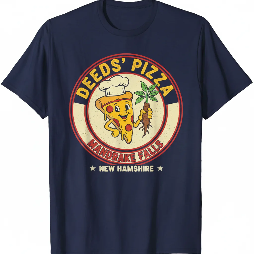 Camiseta Esencial Deeds' Pizza Mandrake Falls New Hampshire: Estilo Duradero y Comodidad Superior