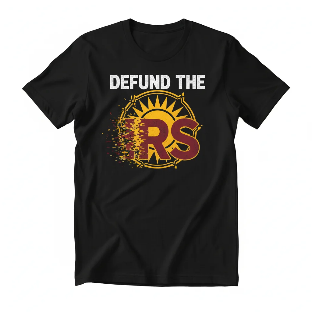 Defund The IRS Logo T-Shirt - Premium Cotton Statement Tee