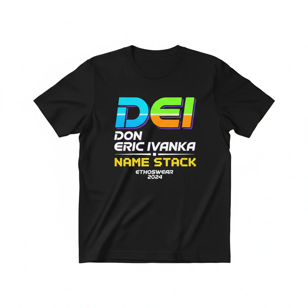 DEI Don Eric Ivanka Name Stack T-Shirt: Built to Last, Designed for You
