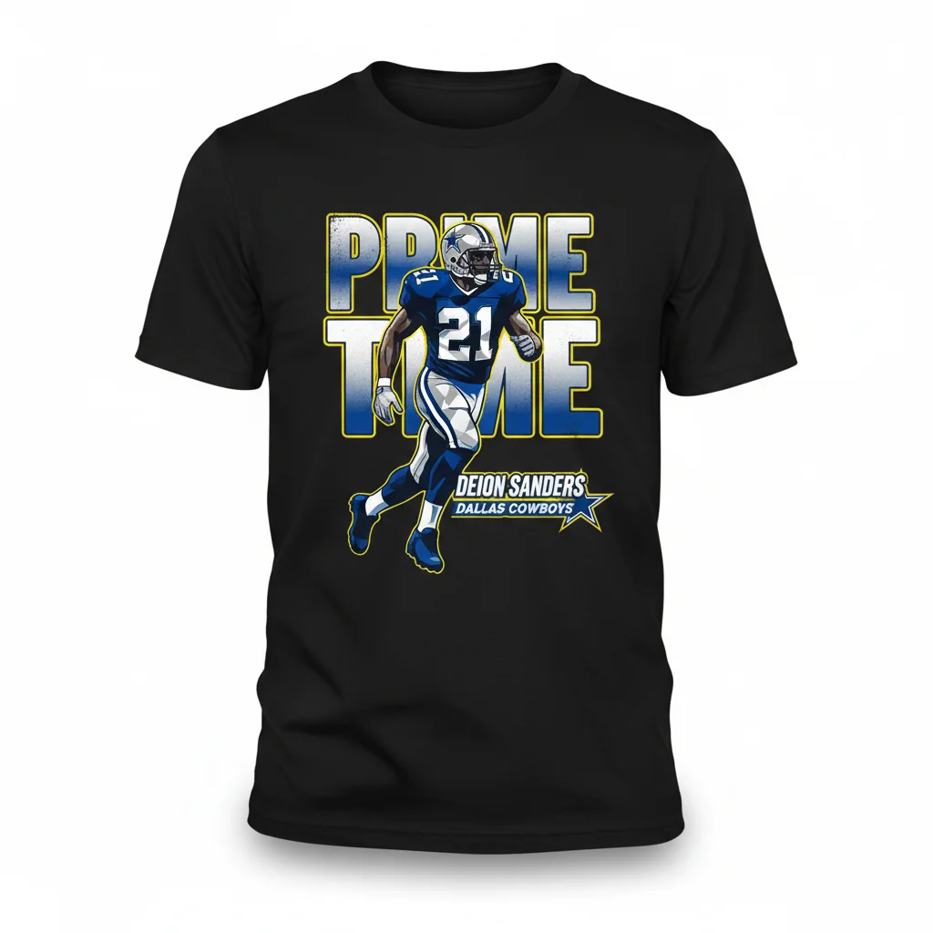 Prime Time Legacy: Deion Sanders Dallas Cowboys Art Tee