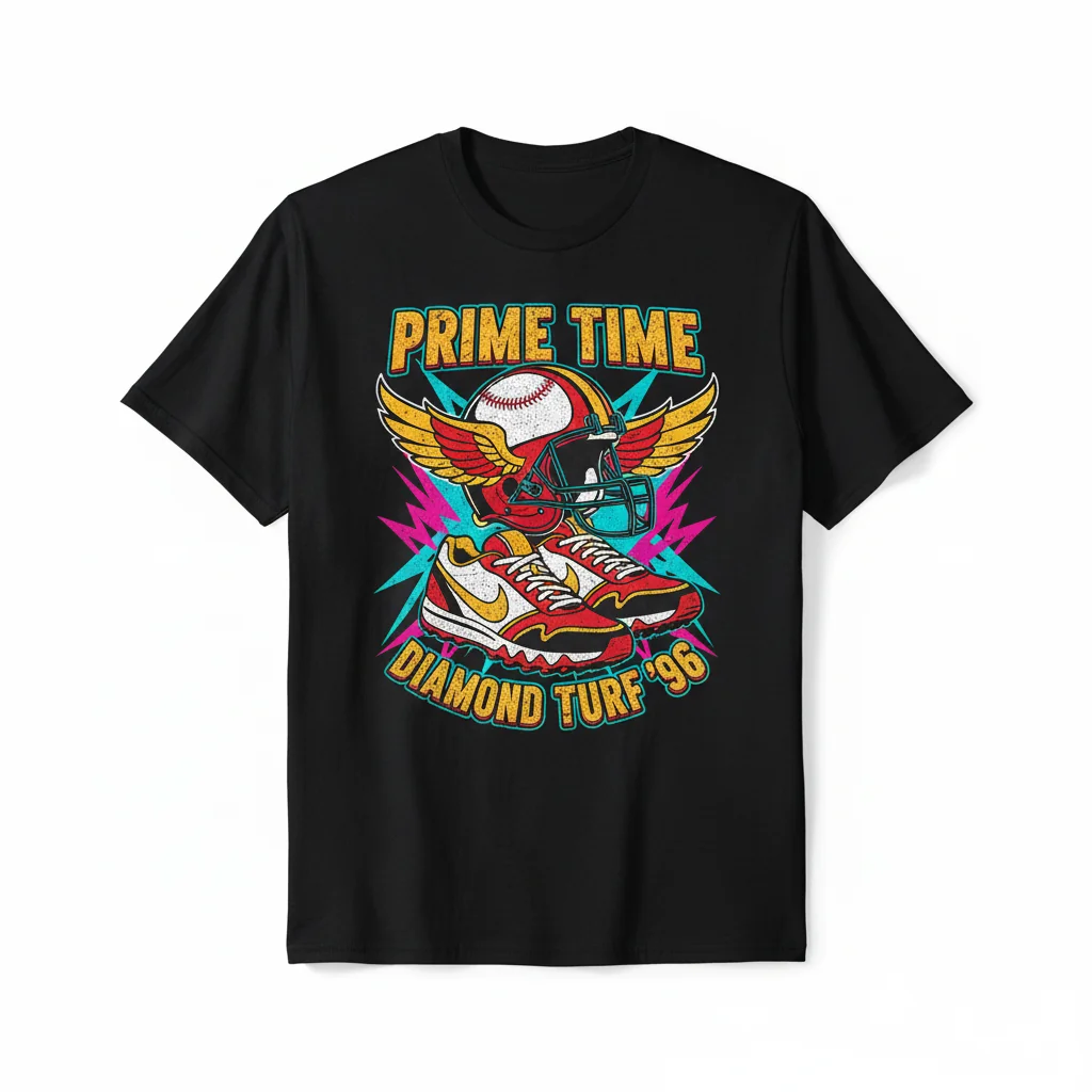 Deion Sanders Diamond Turf Vintage T-Shirt - Premium Cotton, Retro Style