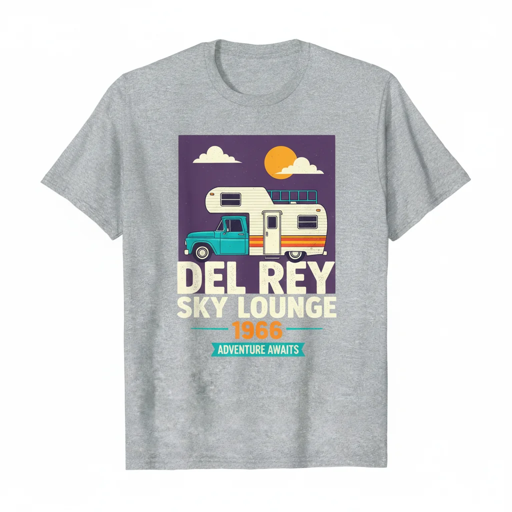 Del Rey Sky Lounge Camper 1966: Vintage Wanderlust Essential T-Shirt
