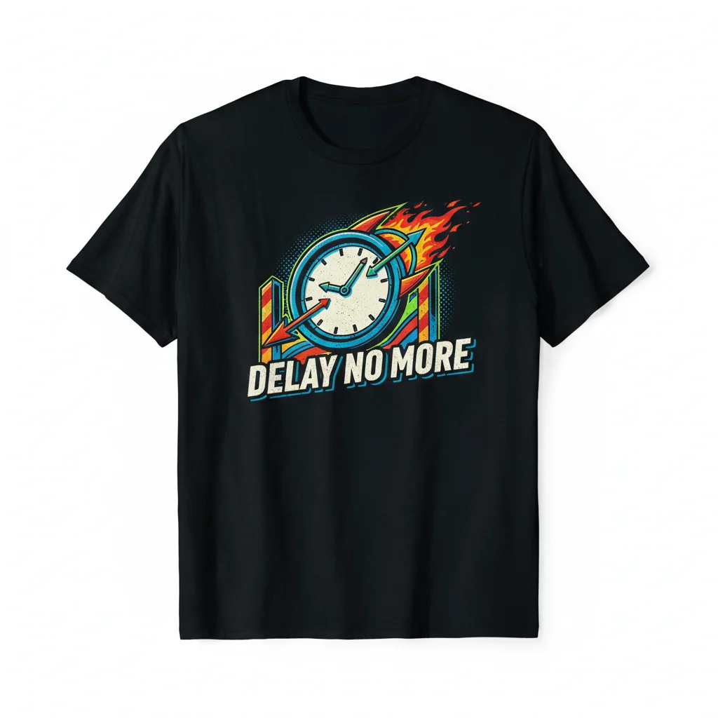 DELAY NO MORE Classic T-Shirt – Premium 100% Cotton Tee for Men & Women
