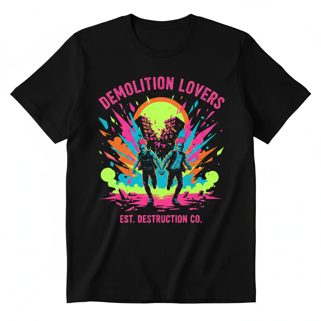 Demolition Lovers Active T-Shirt: Premium Ring-Spun Cotton, Side-Seamed & Retail Fit