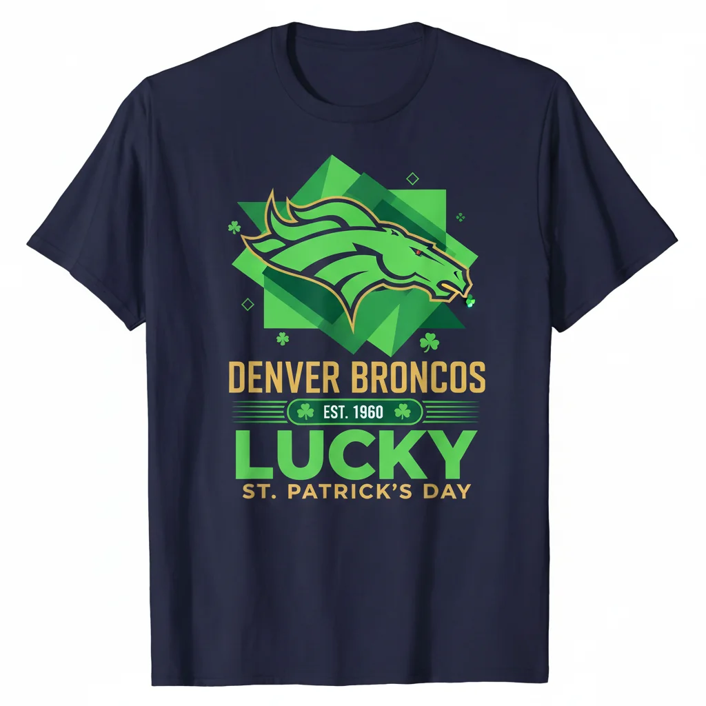 Denver Broncos St. Patrick's Day Lucky Shirt - Est. 1960 Fan Apparel