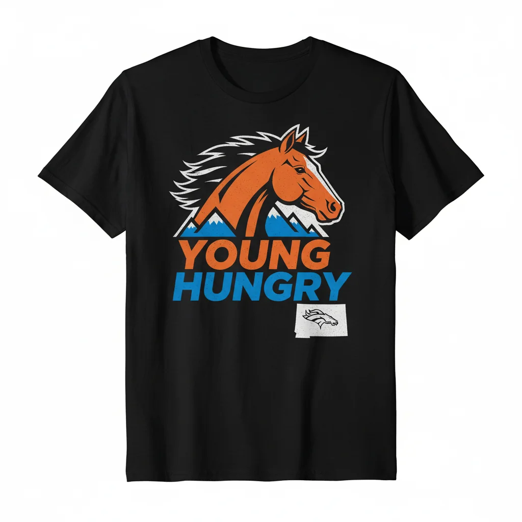 Denver Broncos 'Young & Hungry Colorado' T-Shirt - Official Fan Apparel