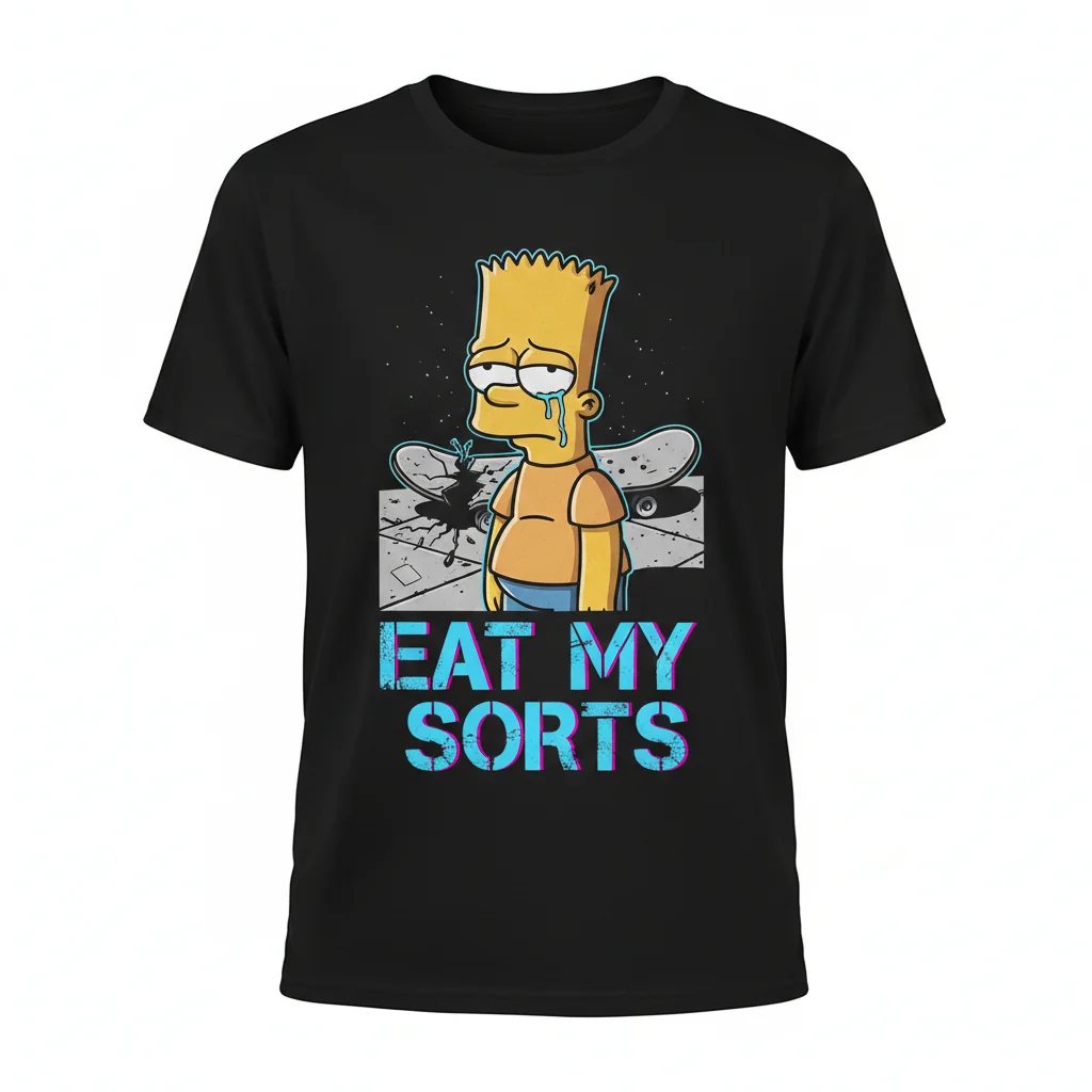 Depressed Bart Simpson Essential T-Shirt – Premium Cotton Graphic Tee