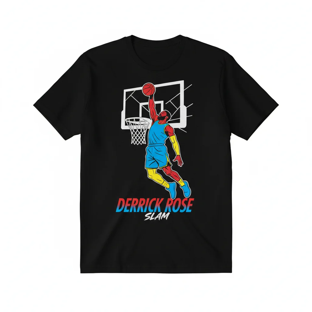 Derrick Rose Slam Dunk Graphic Tee - Premium Essential T-Shirt