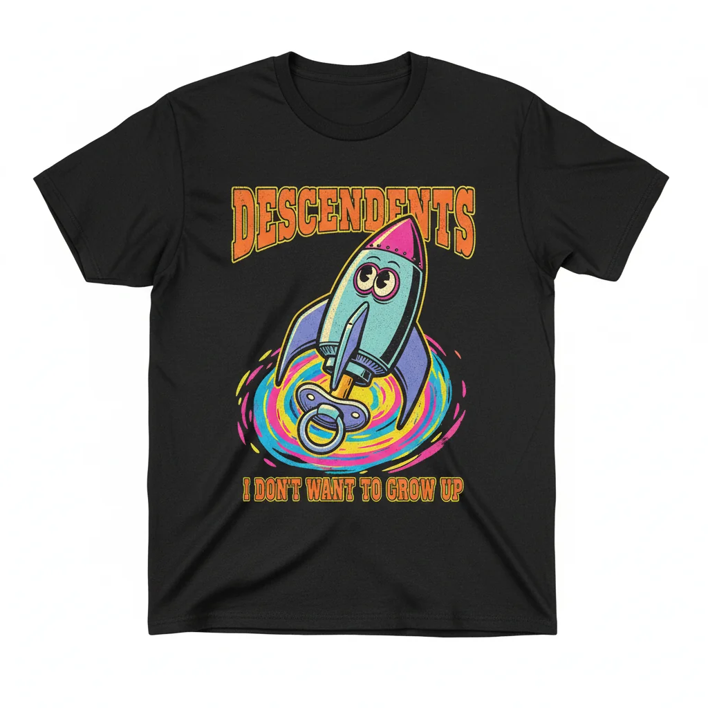 Descendents: Embrace Youth with the "I Don't Want to Grow Up" Cartoon Tee