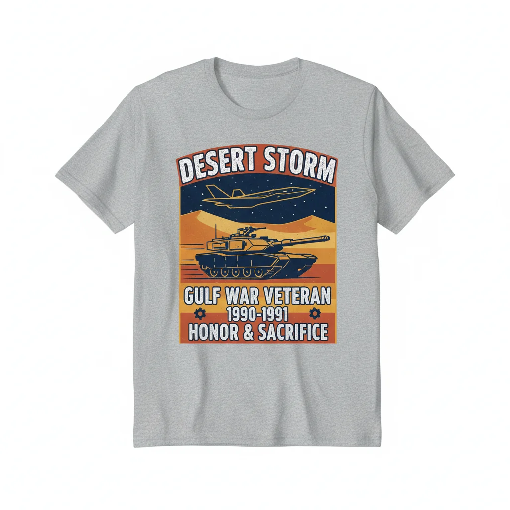 Desert Storm Gulf War Veteran T-Shirt – Lasting Comfort & Pride