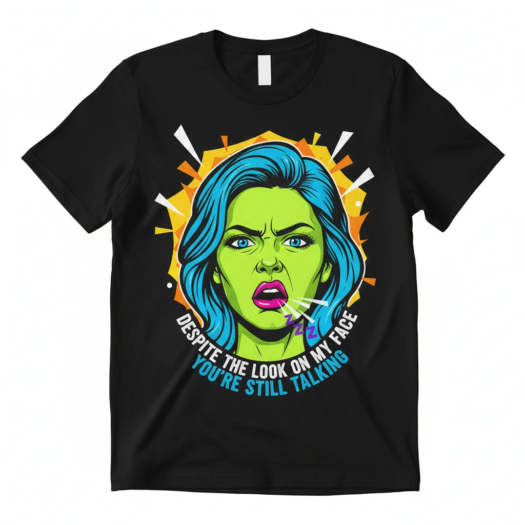 Pop Art "Despite The Look On My Face You're Still Talking" Essential T-Shirt