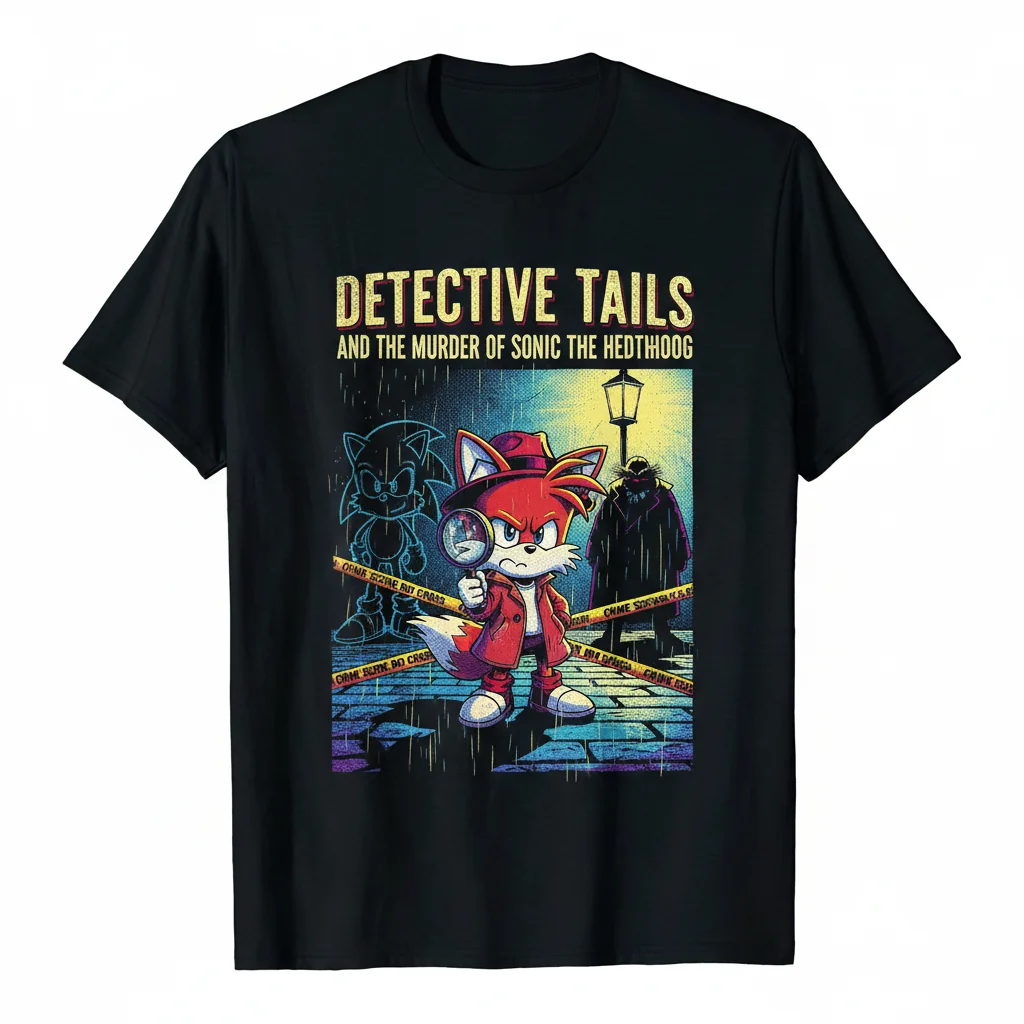Detective Tails & Murder of Sonic T-Shirt - Premium Cotton Tee
