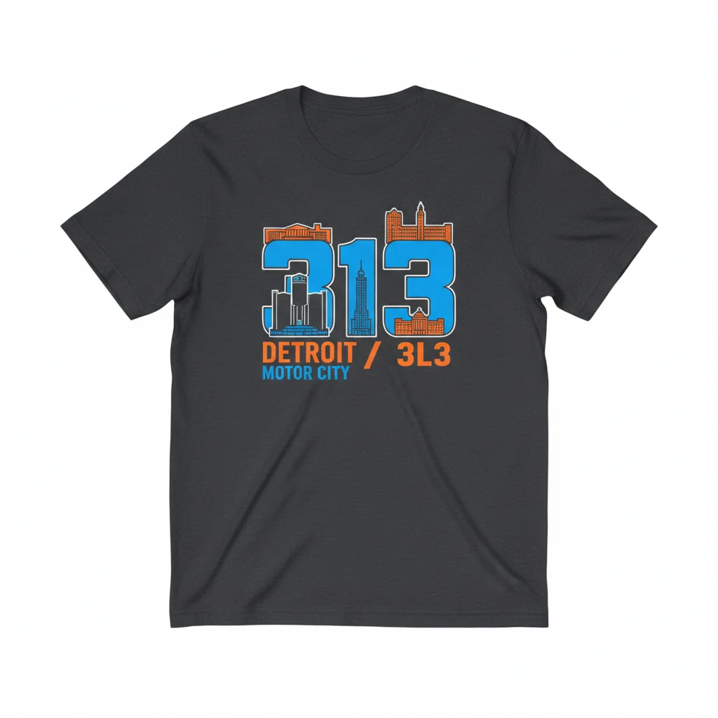 Detroit 313 / 3L3 Essential T-Shirt | Premium Cotton | Men's & Women's Fit