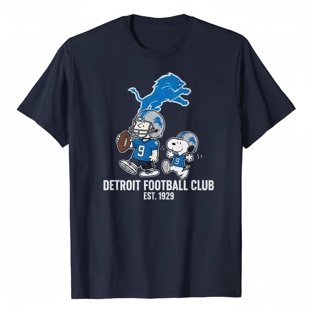 Durable Detroit Lions Charlie Brown & Snoopy Ornament – Vibrant & Long-Lasting