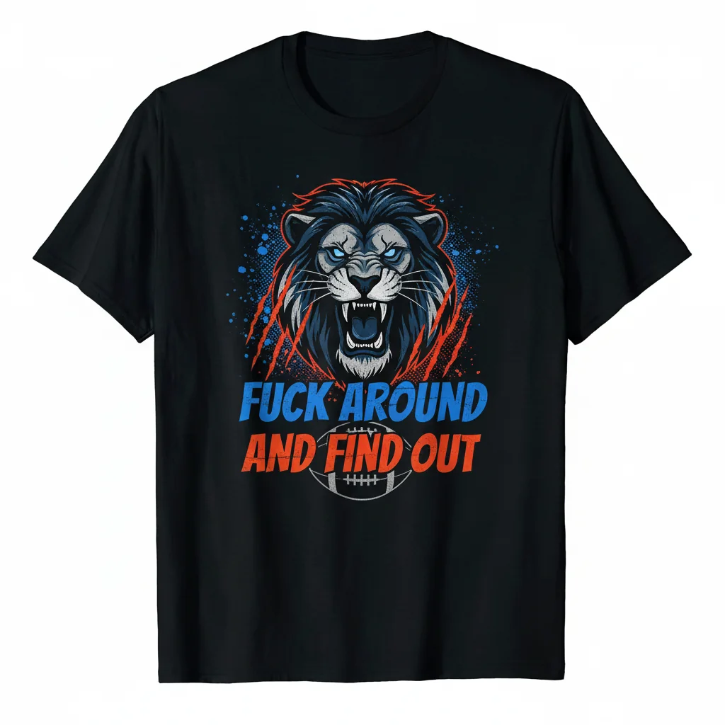 Detroit Lions Dan Campbell 'Fuck Around And Find Out' Coach Fan T-Shirt