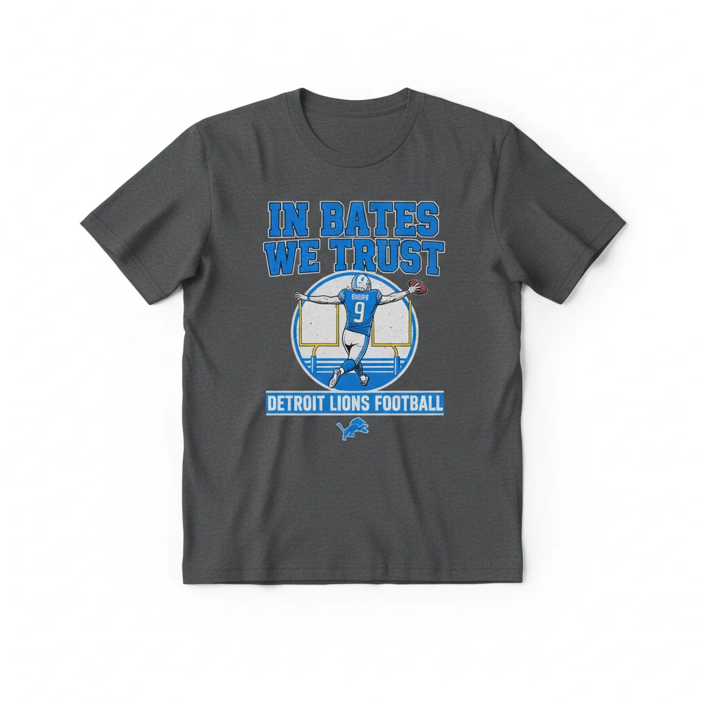 Detroit Lions: In Bates We Trust Jake Bates Tribute Tee