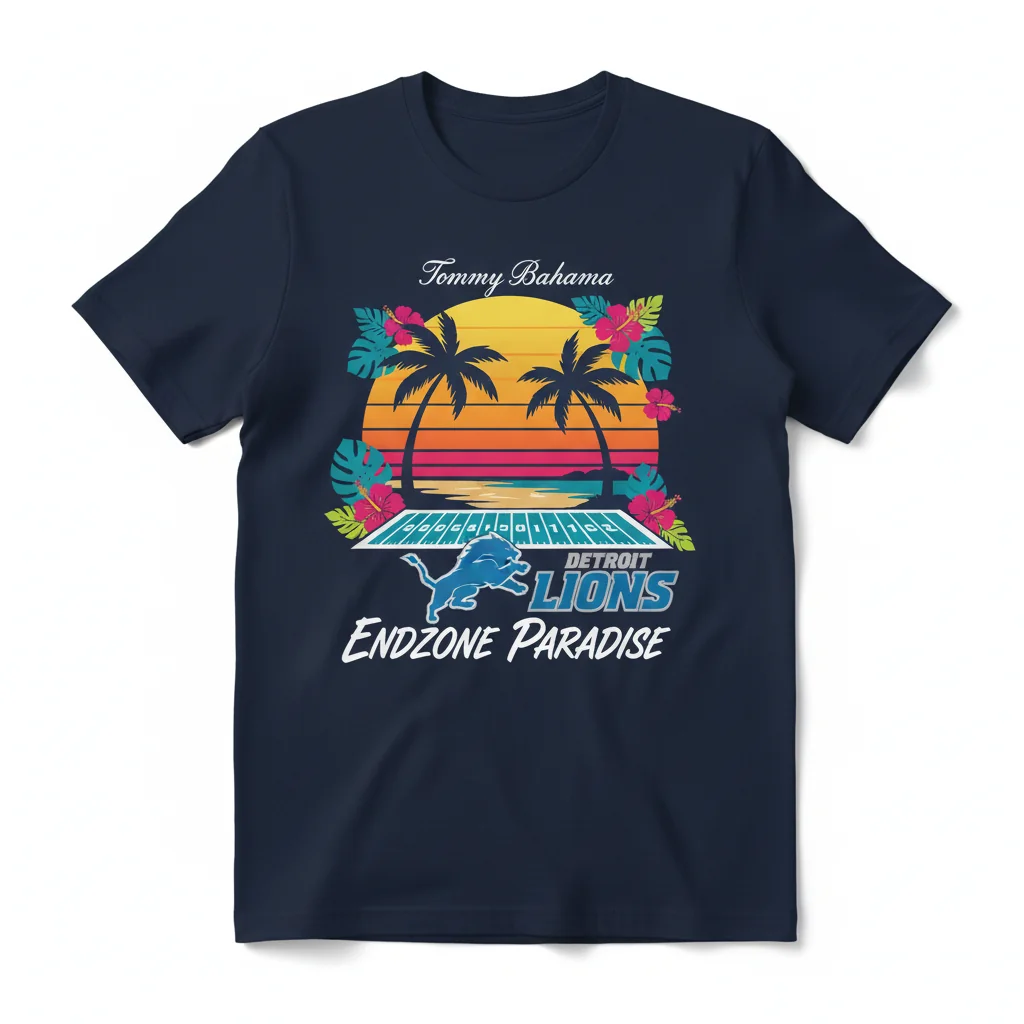 Detroit Lions Tommy Bahama Endzone Paradise Relaxed Fit Shirt