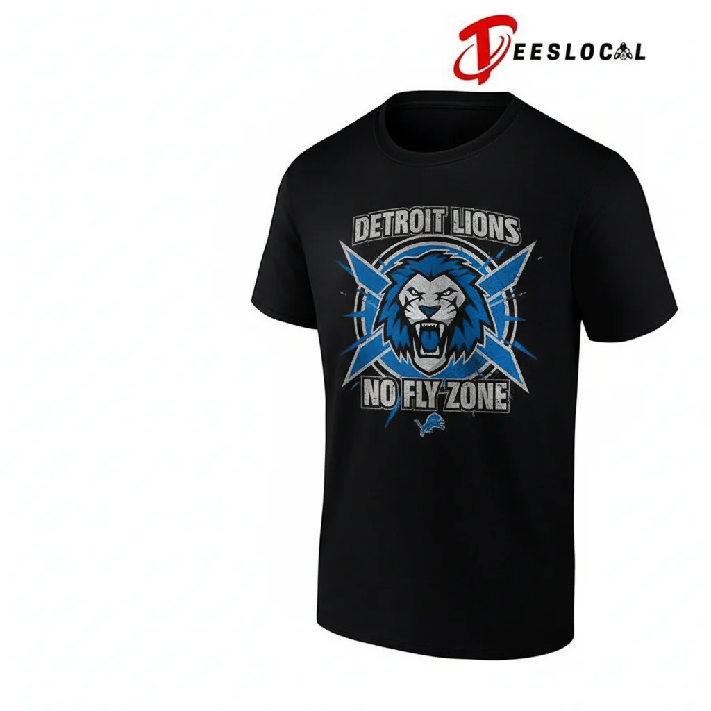 Detroit Lions x Dan Campbell "No Fly Zone" Fan Shirt - Durable & Vibrant