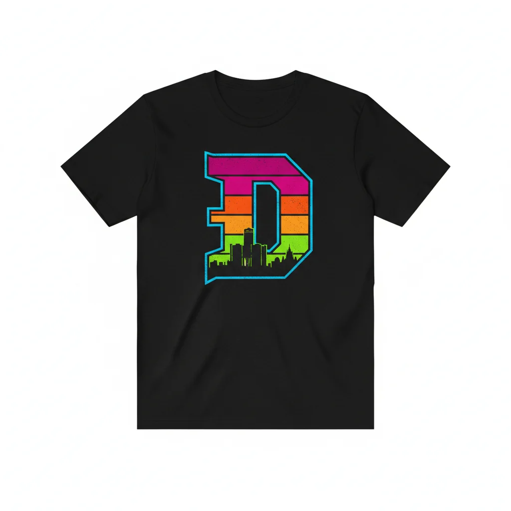 Detroit Old English D: Wear Your City's Heart Essential T-Shirt