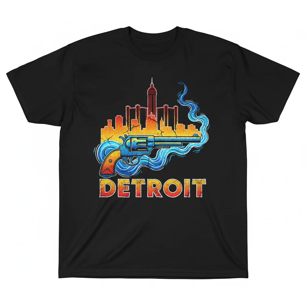 Detroit Smoking Gun T-Shirt - Urban Style Tee