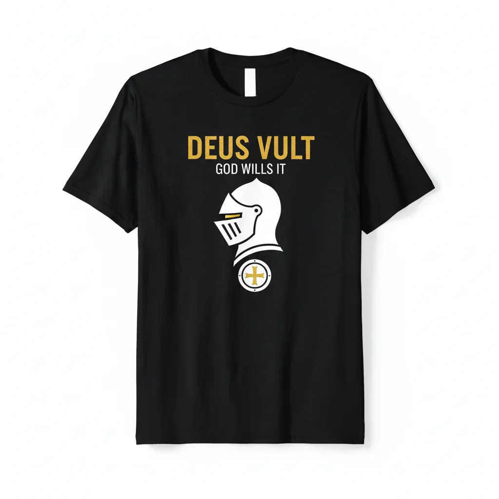 Deus Vult: God Wills It. Streetwear Tee.