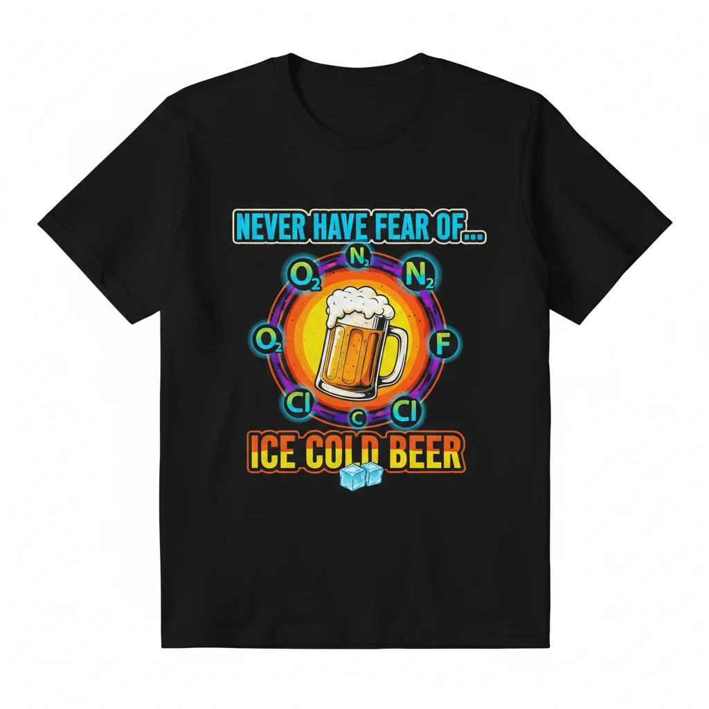 Diatomic Molecules 'Ice Cold Beer' Essential T-Shirt - Premium Cotton Graphic Tee