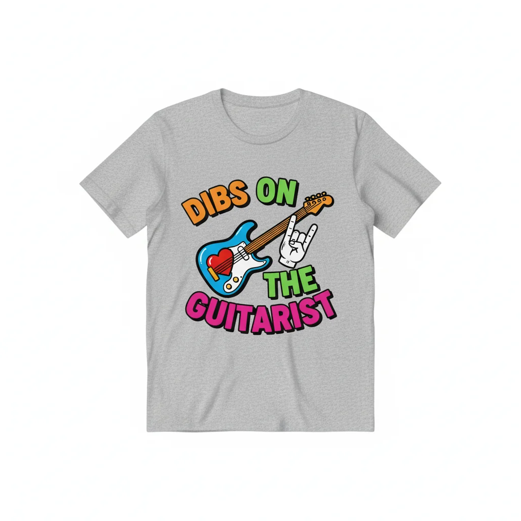 Dibs On The Guitarist Shirt - Funny Music Lover Tee
