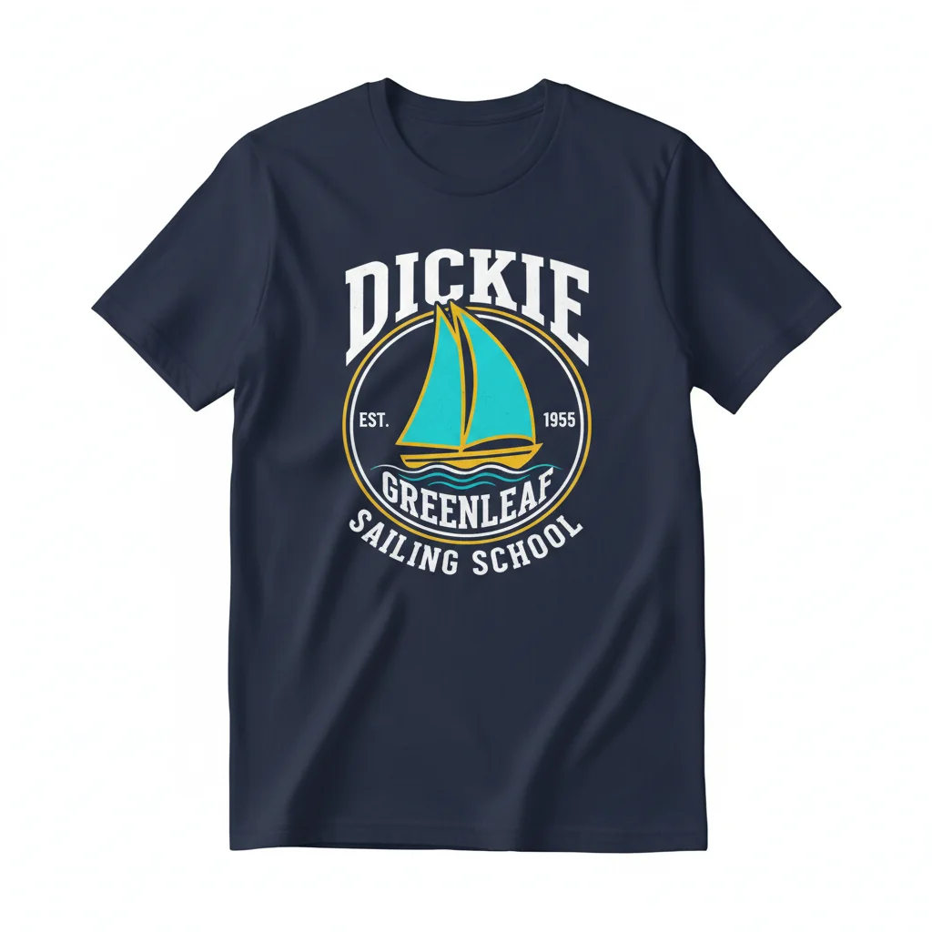 Dickie Greenleaf Sailing School Vintage Logo Tee