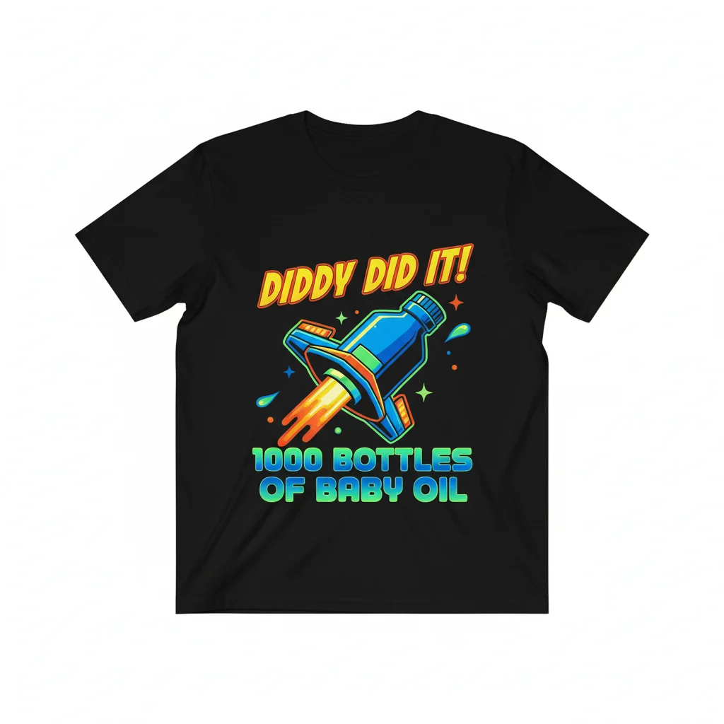 Diddy Did It 1000 Bottles of Baby Oil Graphic Tee - Premium Ring-Spun Cotton