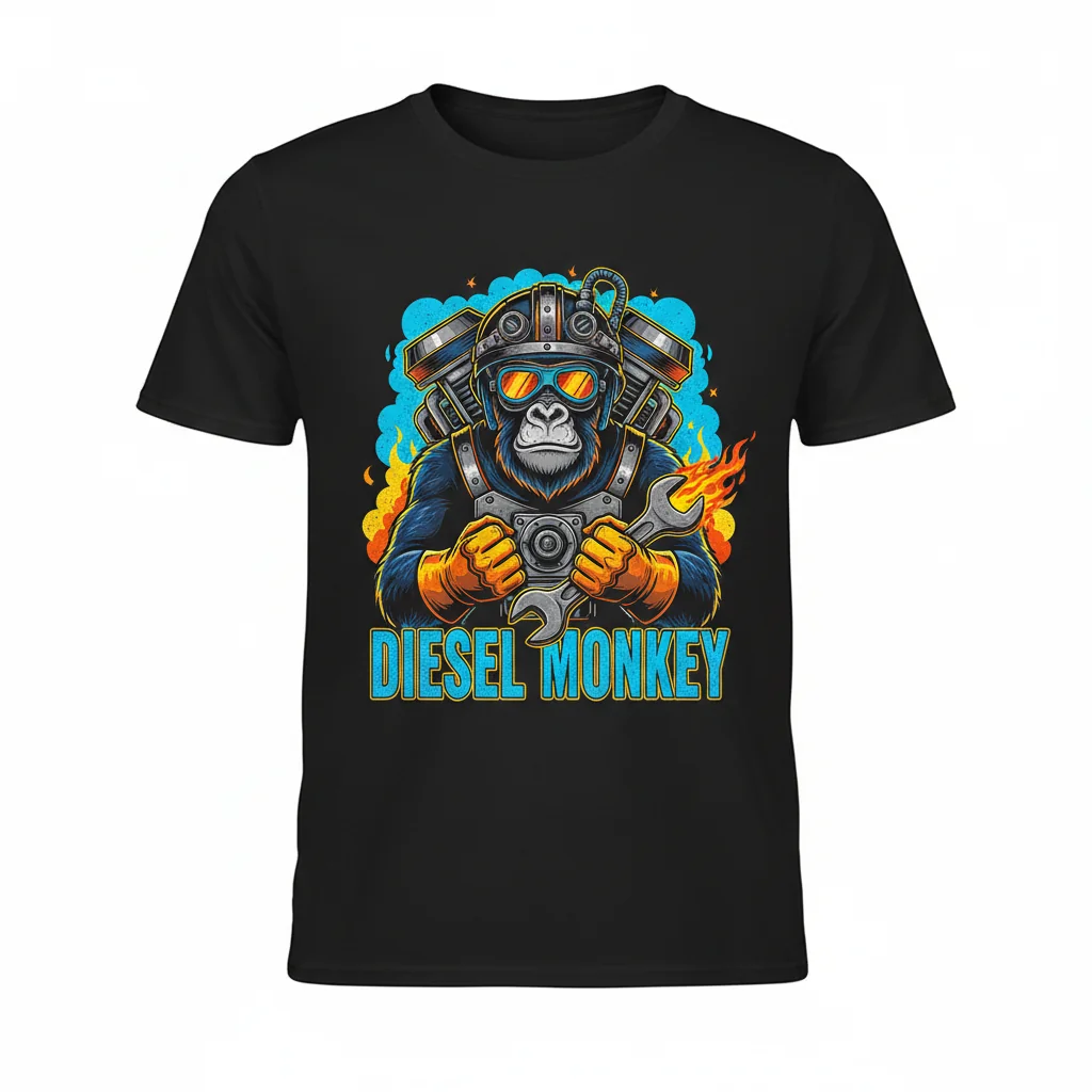 Diesel Monkey Essential T-Shirt: Unmatched Durability, Perfect Fit, Fade-Resistant Style