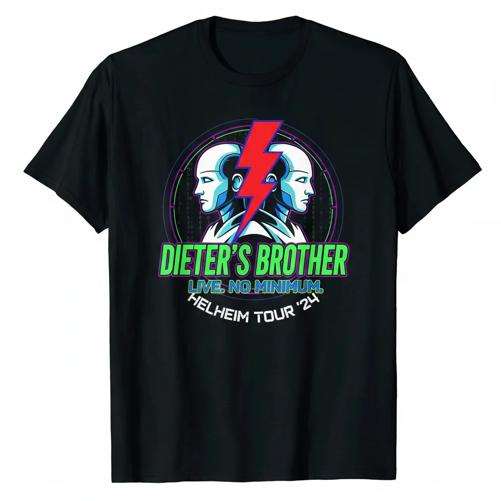Home 6 Dieter's Brother Severance Inspired Fake Band T-Shirt - Live No Minimum Essential Tee