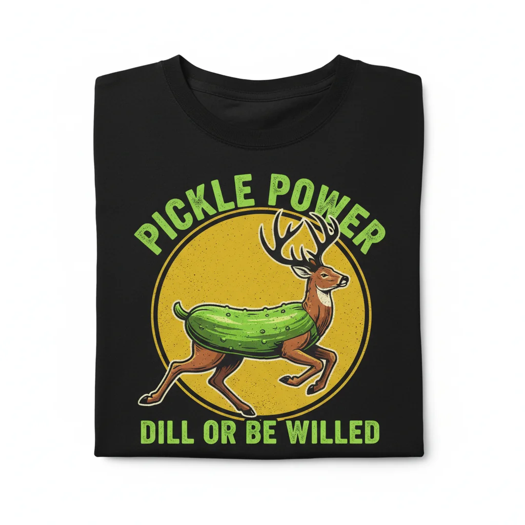 Dill Doe Pickle Lover's T-Shirt - Unisex Funny Food Pun Tee